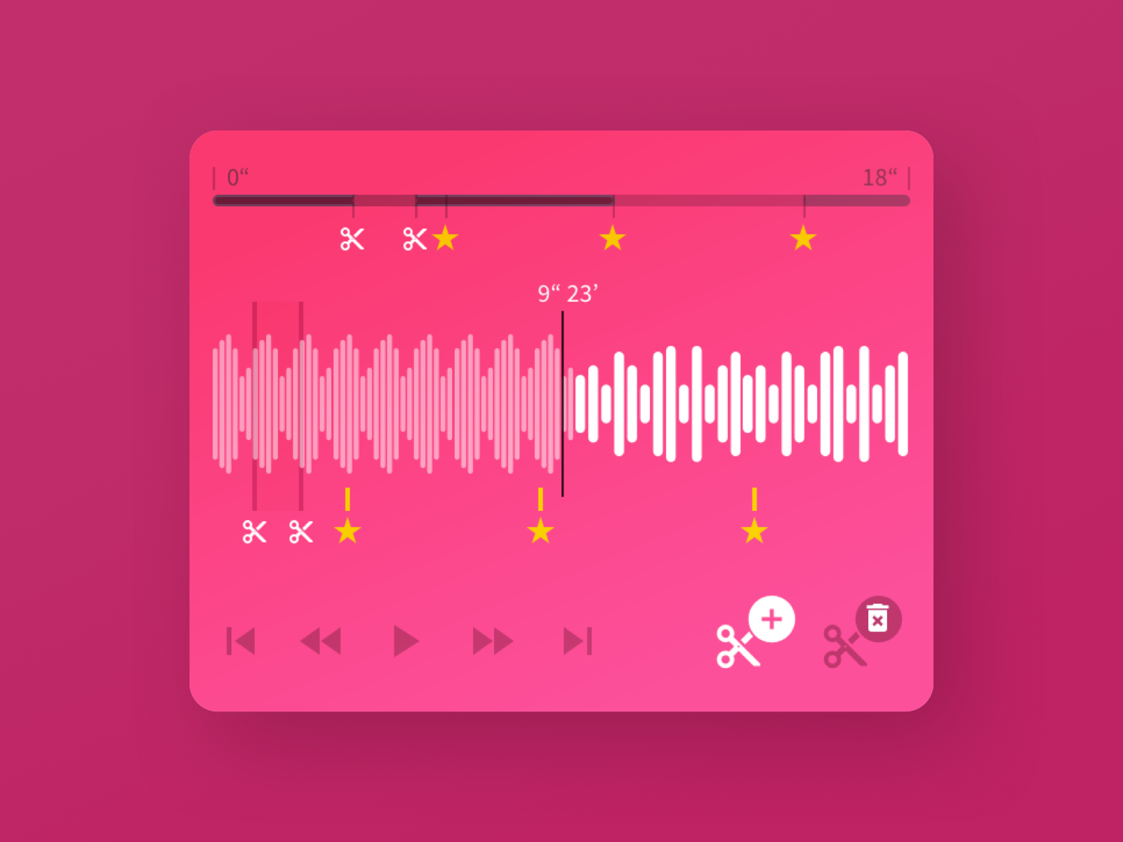 Sound editing interface ux ui design, wave, wav, hz (protools) by