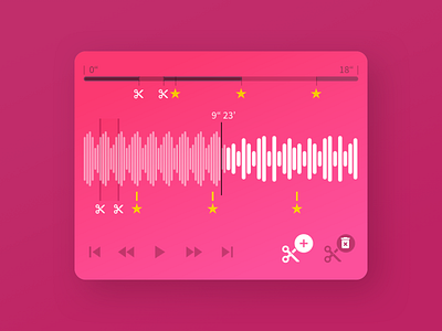 Sound editing interface - ux ui design, wave, wav, hz (protools)