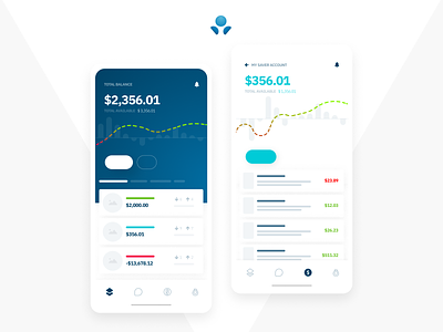 A clean finance, banking or crypto, wallet app ui / ux design