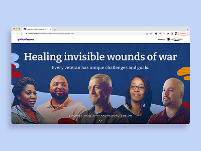 Healing invisible wounds of war / Landing Page branding color design designer graphic design hub landing page ui ux website