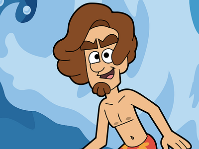 Surfer cartoon