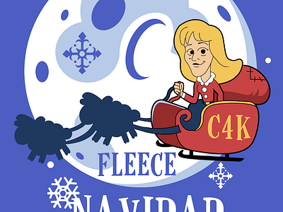Fleece Navidad cartoon