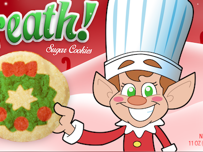 Wreath! Sugar Cookies cartoon christmas elf