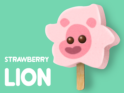 Strawberry Lion cartoon cartoon network ice cream icecream package design popsicle steven universe summer