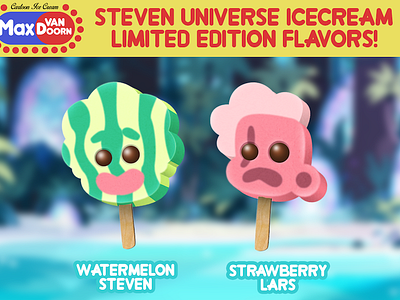 Limited Edition Steven Universe Icecream cartoon cartoon network ice cream icecream package design popsicle steven universe summer