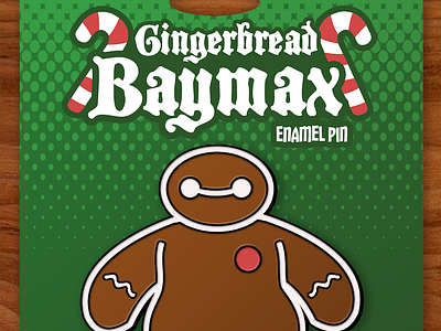 Gingerbread Baymax Enamel Pin cartoon christmas cookie enamel pin gingerbread