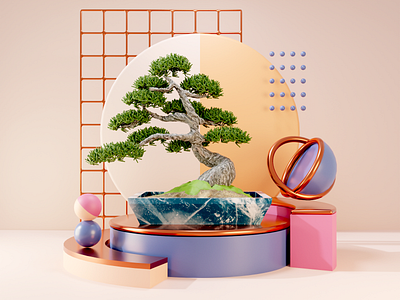 Bonsai-008 blender blender3d bonsai illustration