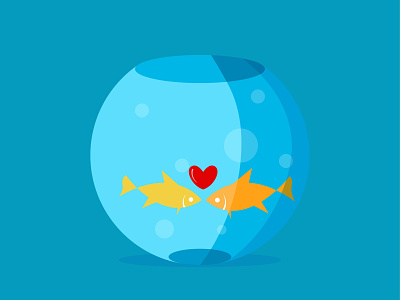 Fish 01 adobe illustrator colorful design graphic design illustration valentines vector