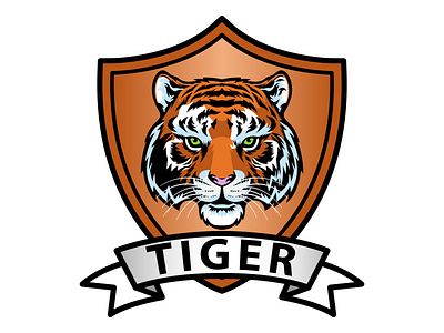 Family crest design. adobe illustrator animal colorful crest design family graphic design icons illustration tiger vector