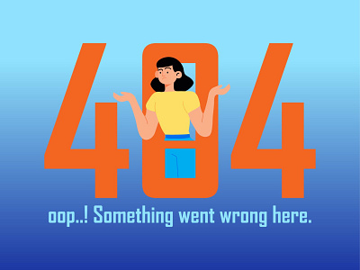 404 error page illustration. 404 adobe illustrator colorful design error page graphic design illustration vector