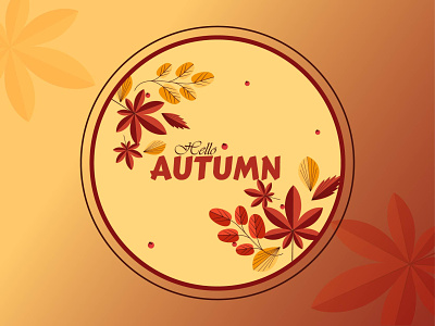 A badge design inspired by my favorite season "Autumn". adobe illustrator badge colorful design graphic design illustration vector
