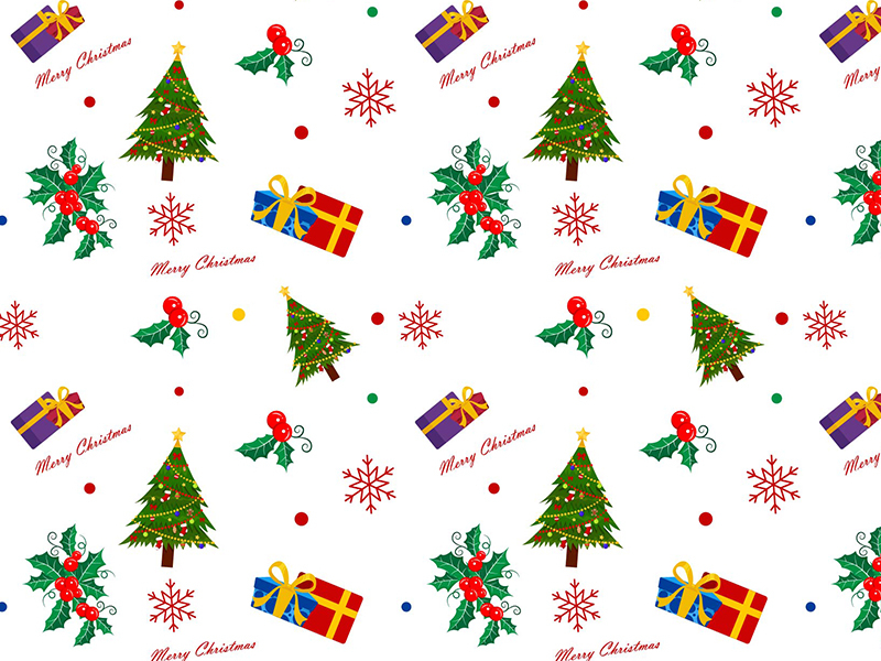 Custom holiday wrapping paper pattern design. by Helena Layzu on Dribbble