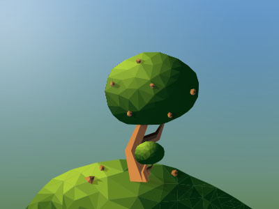 Low Poly Illustration adobe illustrator adobe photoshop colorful ground low poly illustration sky trees