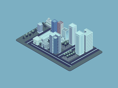 Isometric Illustratiom 03 adobe illustrator adobe photoshop colorful illustration isometric city