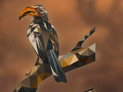 Lowpoly Bird 01 adobe photoshop bird colorful illustration low poly