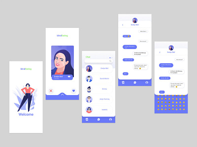 UI Design 01 adobe illustrator colorful datingapp digital graphic design icons ui vector
