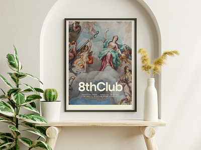 8th Club branding branding design design poster typography
