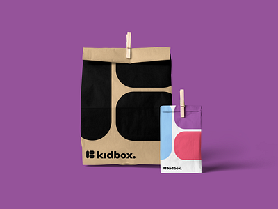 Kidbox Paper Bag branding branding design design food icon logo packaging