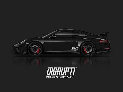 Porsche 911 Gt3 art automotive car illustration mercedes motorcycle porsche race vector vehicle wrap