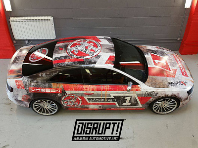 Disrupt! Audi S5 Grunge Vehicle Wrap art audi automotive car illustration motorcycle race sport vector vehicle wrap