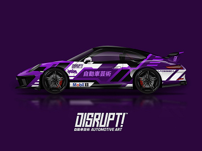 Porsche 911 Gt3 Vehicle Wrap Design 911 car design illustration porsche race vector vinyl wrap
