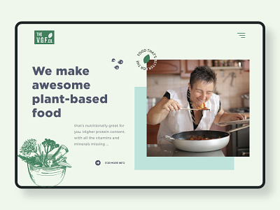 The very good Food home page design 2021 design clean design illustration modern ui