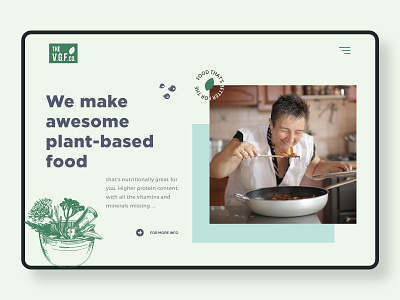 The very good Food home page design