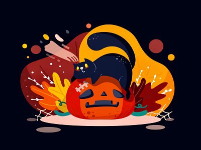 BOOO! autumn halloween illustration publication pumpkins spooky
