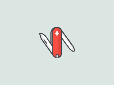 Swiss Army Icon icon design illustration knife swiss army