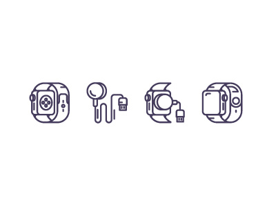 Apple Watch Icons apple watch chrger device gadget icon icon design