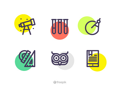 Education Icons compass ebook education free freebie icons lab pipes online learning owl ruler telescope