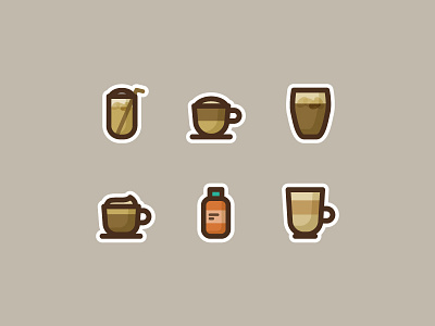 Dripapp's Coffee Icons brew capuccino coffee cold pressed drink iced coffee icon juice latte macchiato