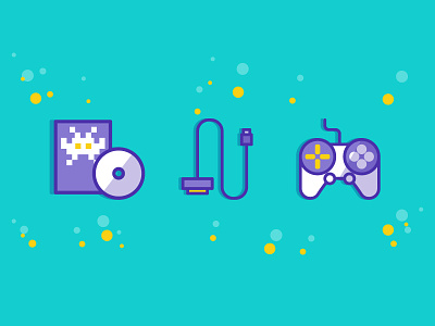 Game Icons cable controller game icon illustration joystick tech
