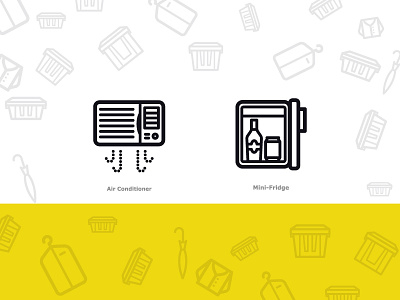 Boxbee icons air conditioner cool drink fridge icon illustration mini