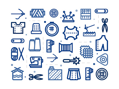 Free needlework and sewing Icons cut free freebie icon icons illustration knitting needlework pattern sew sewing