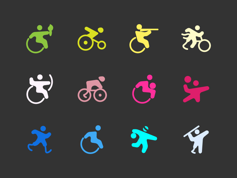 Paralympics Icons by Sooodesign on Dribbble