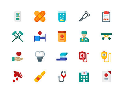 Medical Icons clinic dental dentist doctor flat health hospital icon icons medical