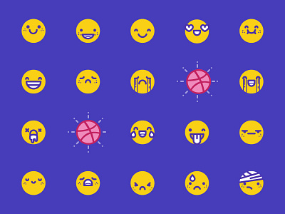 Dribbble Invitations dribbble emoji emoticon icon invitation invite smily