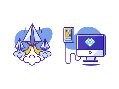 Startup Apps development icons