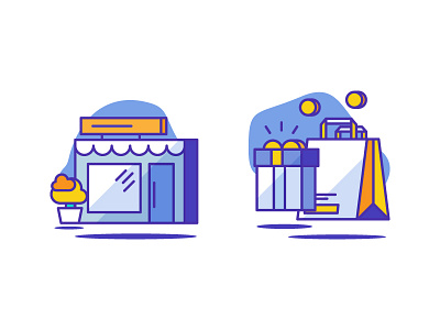 Shop & Shopping icons bag gift icon icondesign illustration present shop shopping store