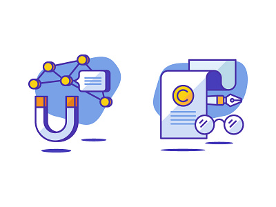 Referral marketing & Copywriting Icons