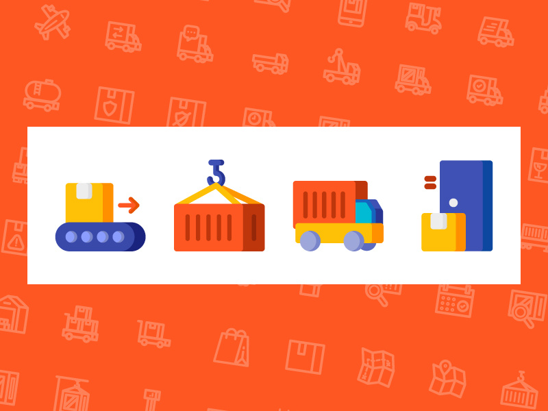 Shipping Icons package truck illustration icons icon delivery transport shipping
