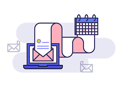 Automatic from email mail calendar illustration email