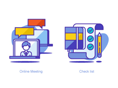 Productivity Icons chat icons letter meeting notebook online productivity