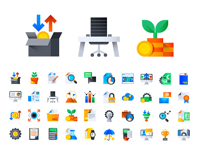 Business Icons business desk document icon icon design icons illustration money woekspace