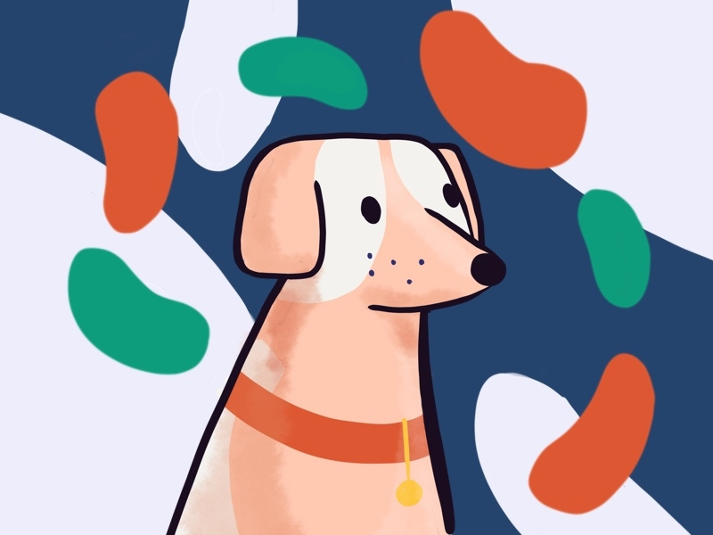 Dog illustration dog art procreate dog design illustration