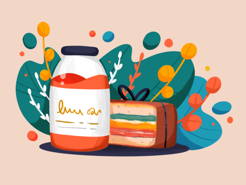 Sandwich breakfast drink food illustration juice lunch procreate sandwich