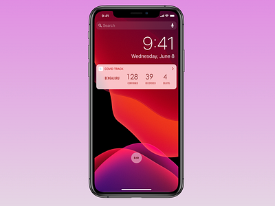 Covid tracker widget covid covid 19 design iphone lockscreen ui ux widget