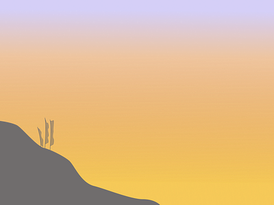 Tibetan prayer flags on an evening sunset design illustration