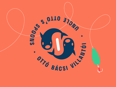 Uncle Otto's Spoons – logo with text branding budapest design fishing spoons goeast! illustration logo